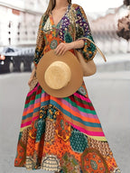 Robe Longue Tropicale Fluide