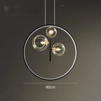 Lustre bulles de verre - ambiance