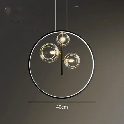 Lustre bulles de verre - ambiance