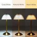 Halo cordless dimmable night light on a dinner table