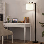 Cambridge remote-control floor lamp in a living room