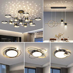 Light Luxury Chandelier Nordic Star Lamp Combination Whole House Package – detail view 3 | Belloriana