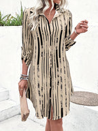 Robe Chemise Vintage à Rayures