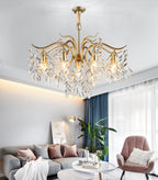 Manhattan Black Crystal Chandelier - ceiling mount detail