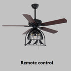 Retro Industrial Fan Lamp Ceiling Fan Lamp – detail view 3 | Belloriana
