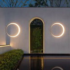 Outdoor Simple Round Wall Lamp Waterproof – studio product photo | Belloriana