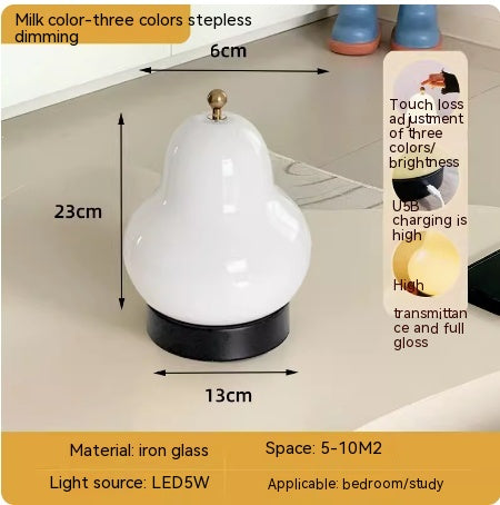 Poire lamp styled on a dinner table