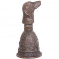 Cloche murale motif chien en bronze antique