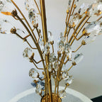 Cristalys crystal table lamp detail of faceted column