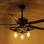 Retro Industrial Fan Lamp Ceiling Fan Lamp – detail view 5 | Belloriana