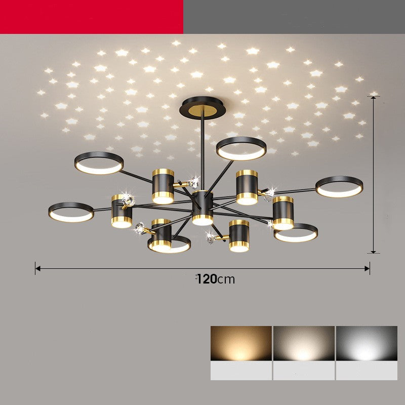 Light Luxury Chandelier Nordic Star Lamp Combination Whole House Package – detail view 5 | Belloriana