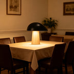 Fungo Sculptural Mushroom Table Lamp - close-up of dome shade