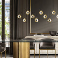 Château Grand Copper Crystal Chandelier - hanging in grand foyer