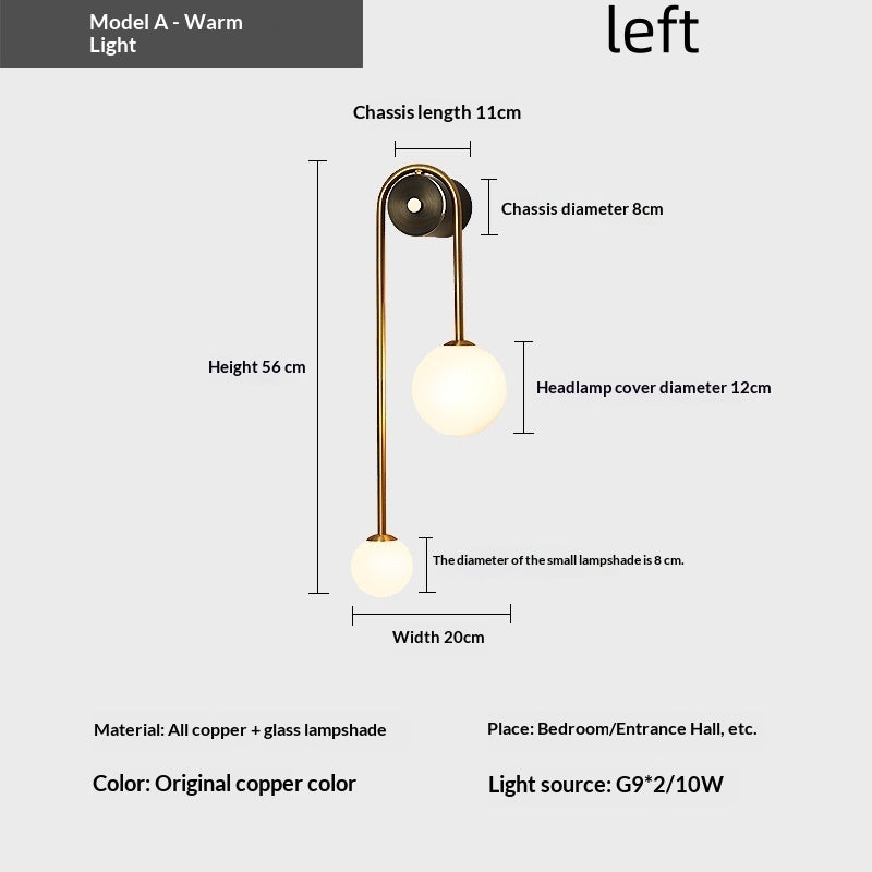 Doré Golden Accent Wall Lamp - close-up of golden finish