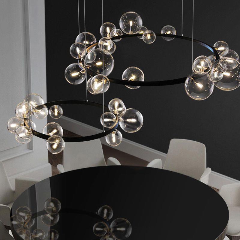 Bedroom Light Dining Room Glass Ball Chandelier – detail view 2 | Belloriana