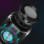 Compact lamp detail of matte black finish