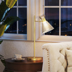 Fleur d'Or Adjustable Bedside Lamp - illuminated warm glow