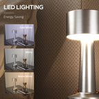 Argent lamp styled in a living room