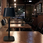 Rétro square lamp styled on a bookshelf