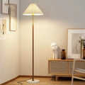 Lampadaire Noyer bois et laiton