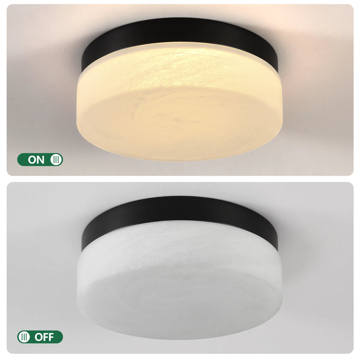 Plafonnier LED noir - détail