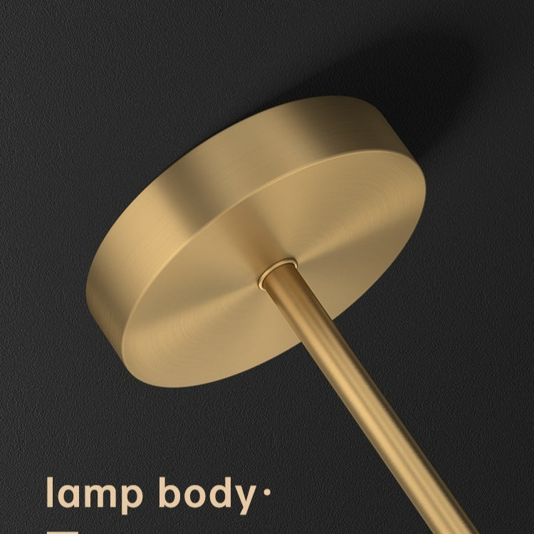 Articulé lamp copper finish detail