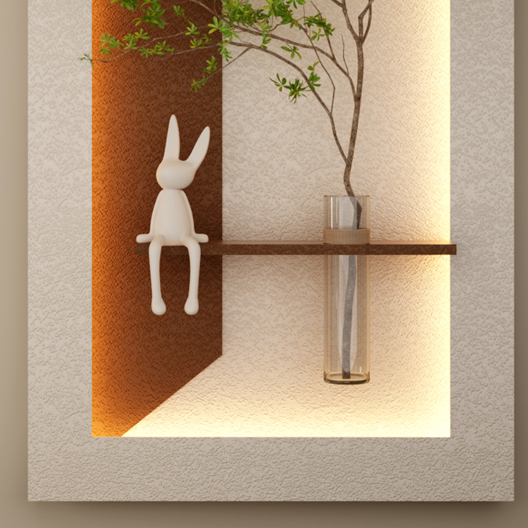 Oasis wall light detail of sculptural relief