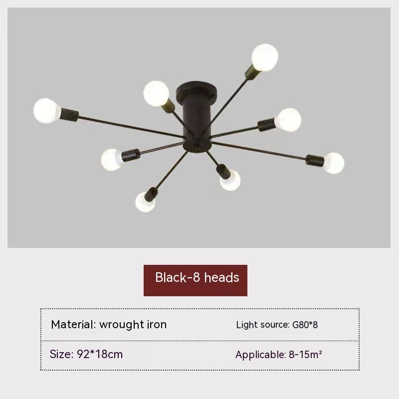 Octopode ceiling lamp frame detail
