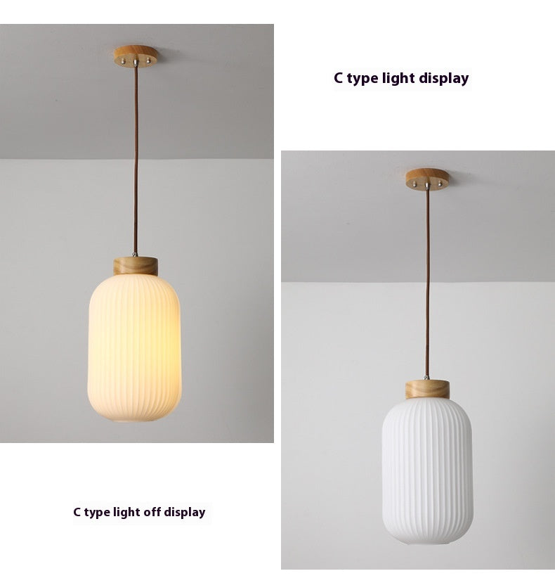Kyoto Wooden Pendant Light - ceiling mount detail