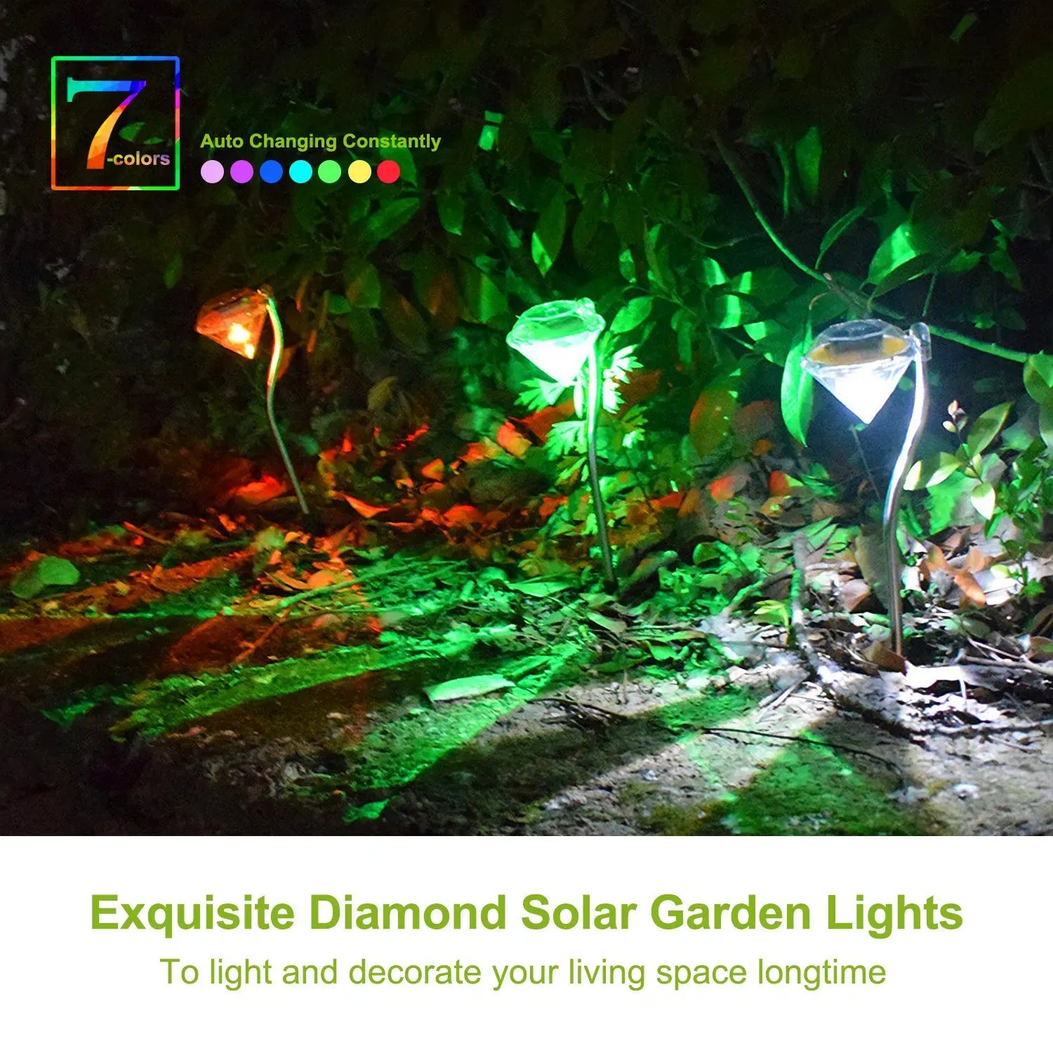 Lampe colonne solaire ambiance