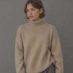 Pull Col Roulé Oversize en Cachemire
