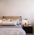Orbit Touch-Dim Bedside Lamp on a bedroom nightstand