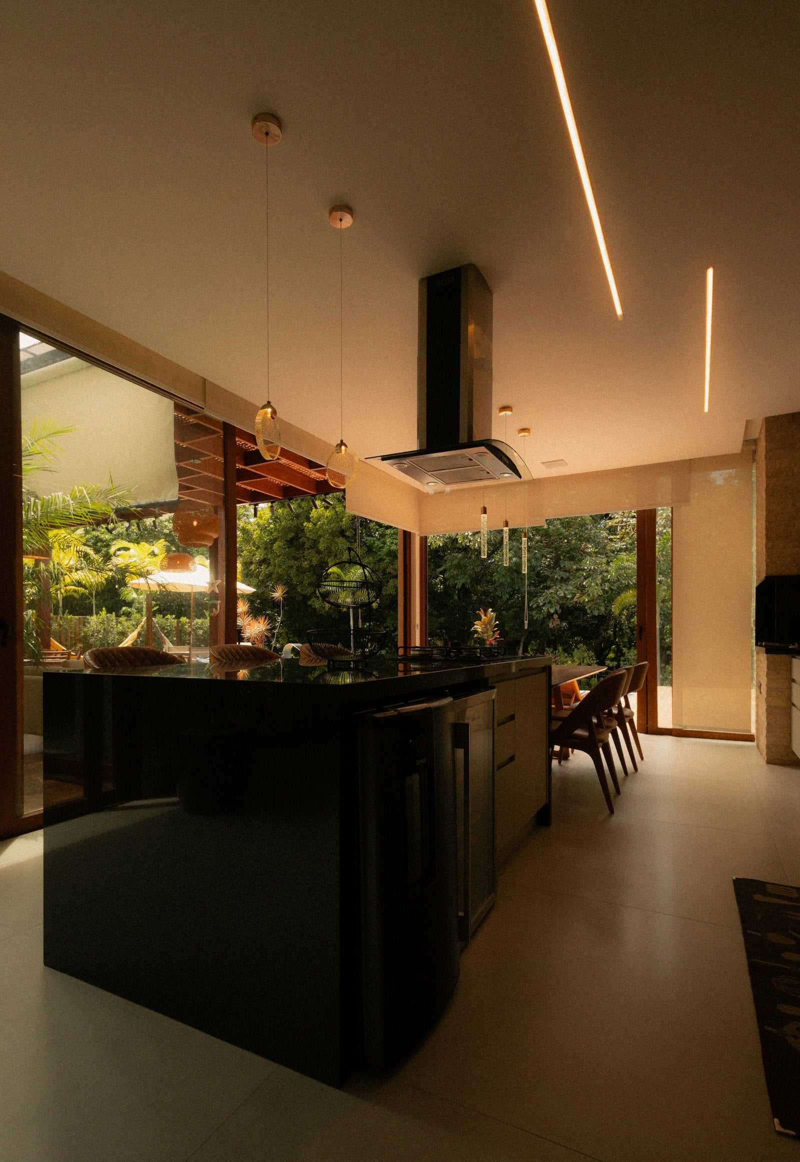 Glide Under-Cabinet LED Light Bar above a kitchen island