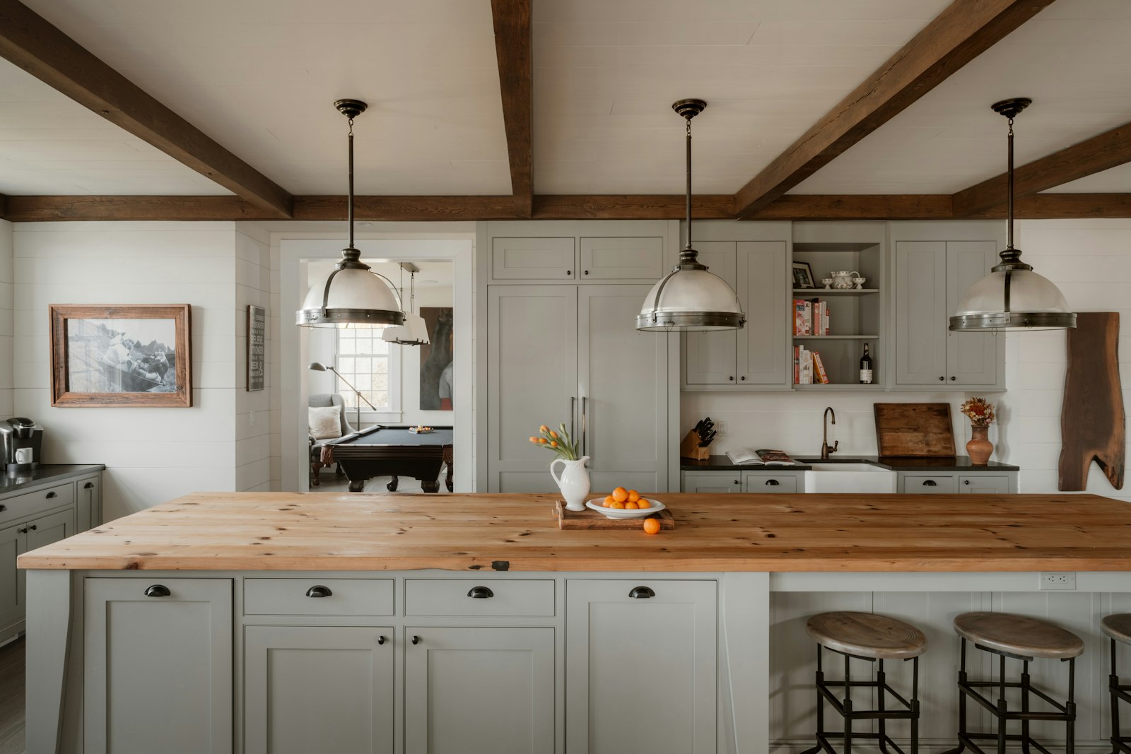 Glide Under-Cabinet LED Light Bar lifestyle detail view, above a kitchen island